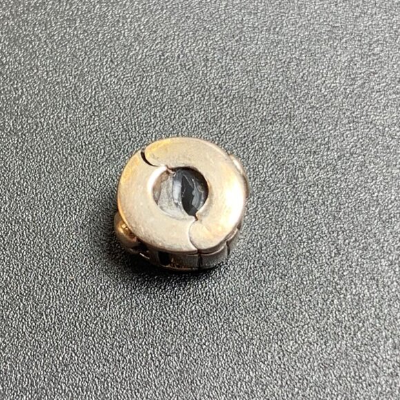 Sterling Silver 925 Double Heart Hinged Slide Charm Rubber Grip Inside 0.25" - Picture 2 of 9